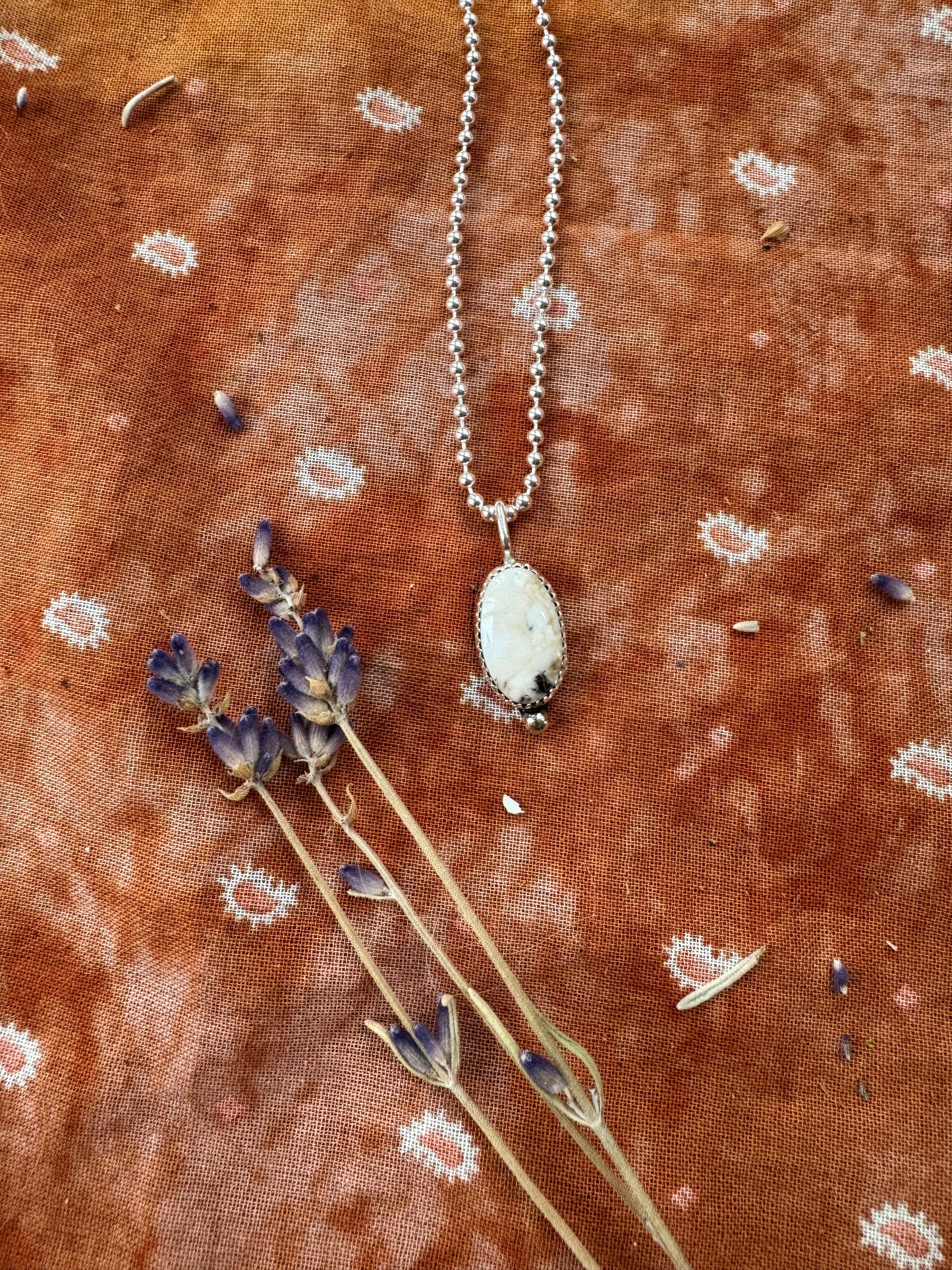 White Buffalo Turquoise Necklace