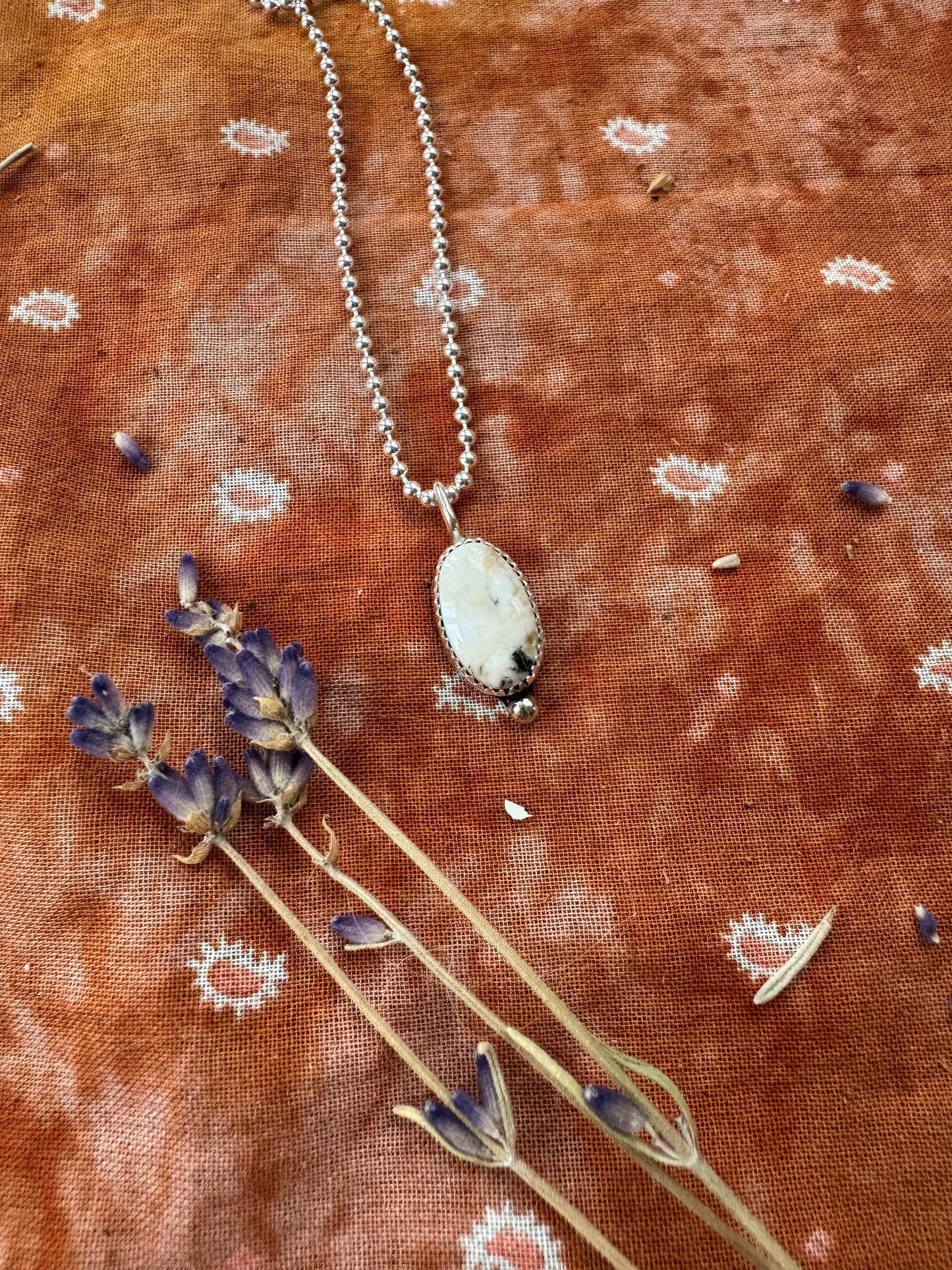 White Buffalo Turquoise Necklace