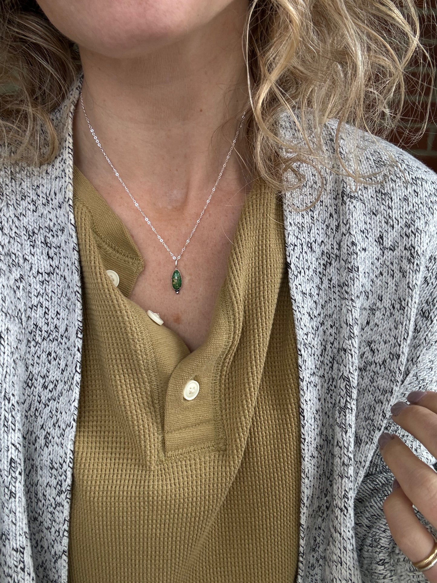 Sonoran Gold Turquoise Dainty Necklace