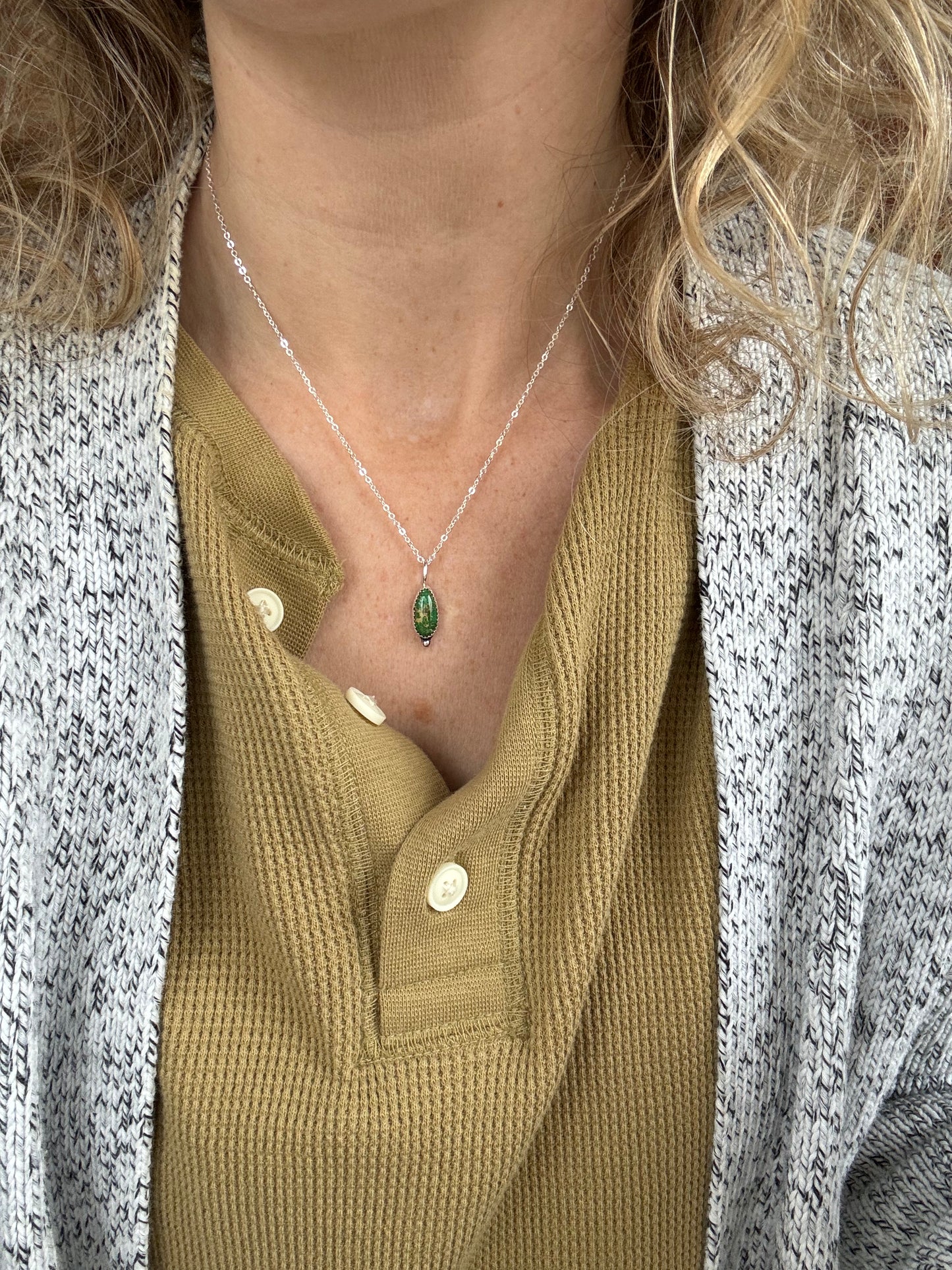 Sonoran Gold Turquoise Dainty Necklace