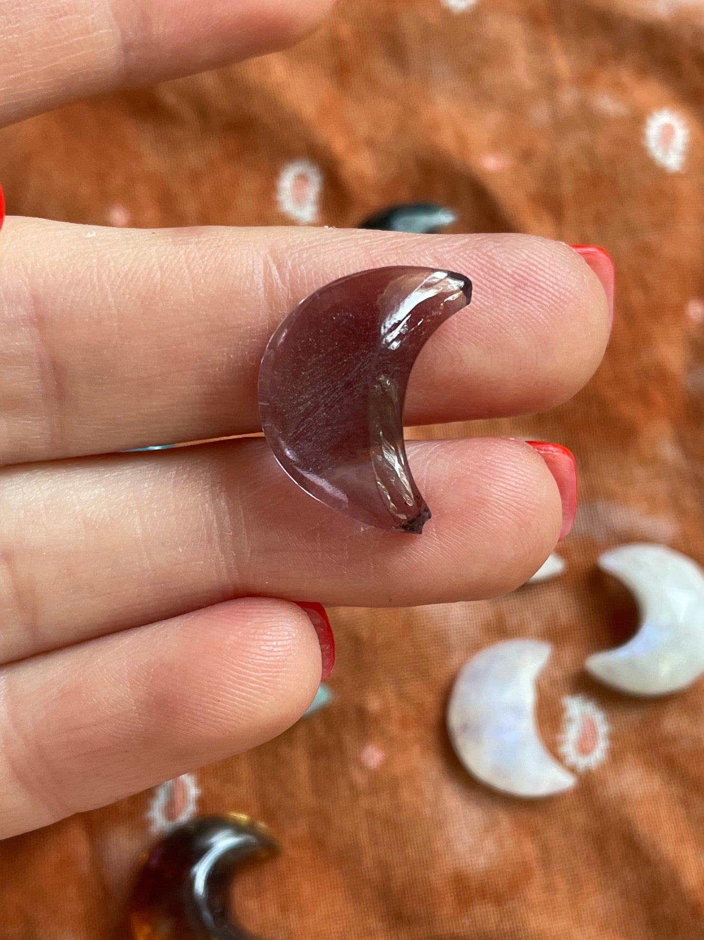 Amethyst Crescent Moon Ring- Made to order