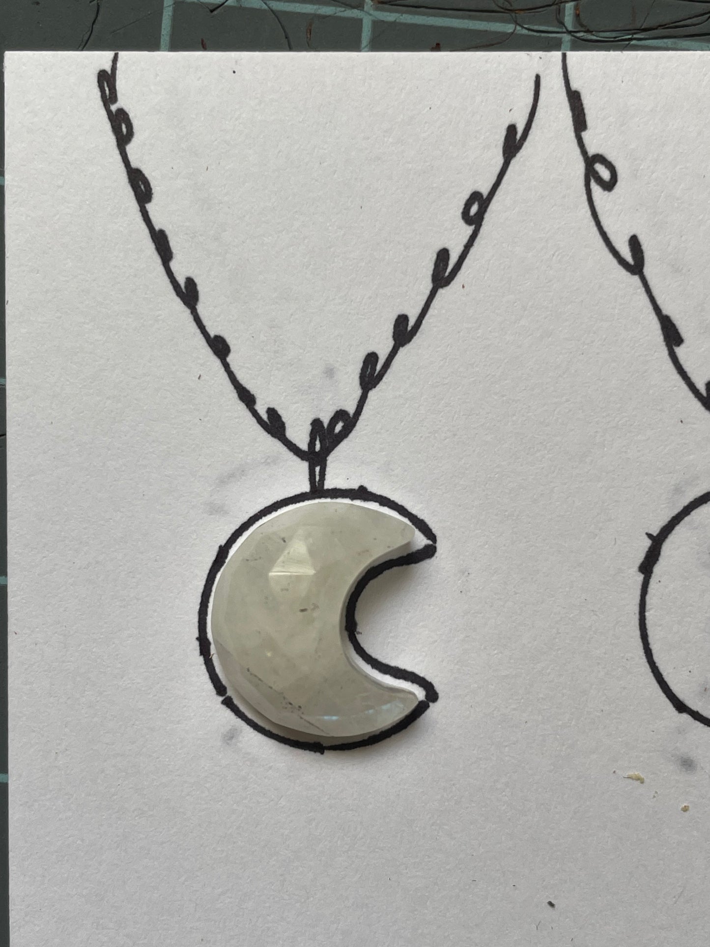 Moonstone Crescent Moon Ring- Made to order