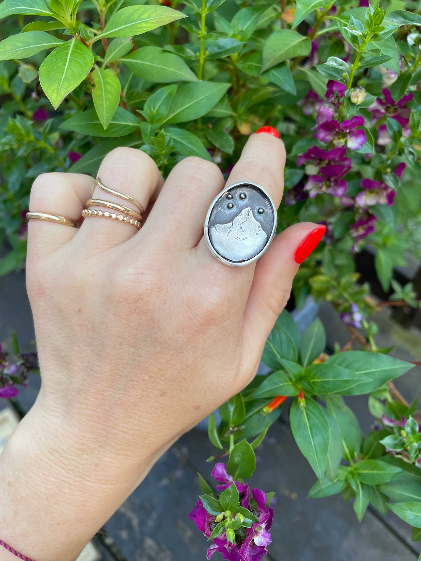 Summit Ring with Stars- Size 7 3/4