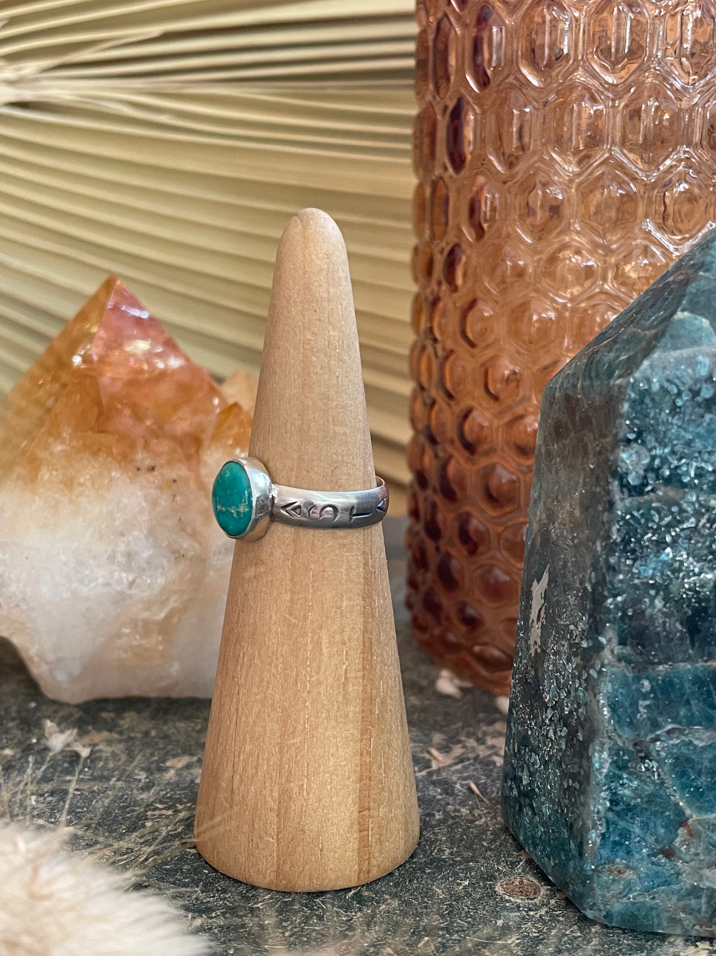 Verde Valley "Stay Wild" Turquoise Ring - Size 7 1/2