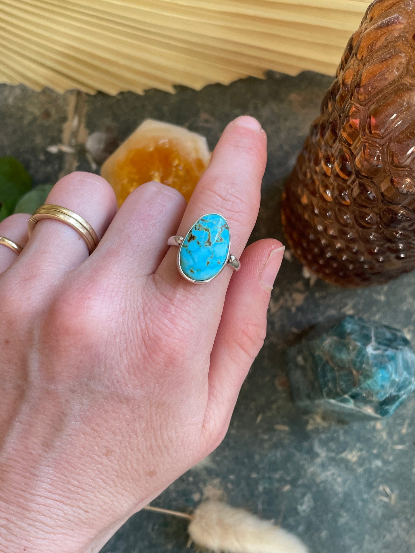 Kingman Turquoise Ring - Size 7 1/4