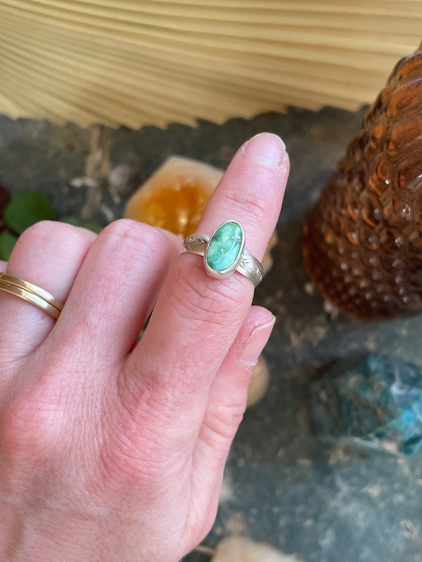 Verde Valley "Stay Wild" Turquoise Ring - Size 5