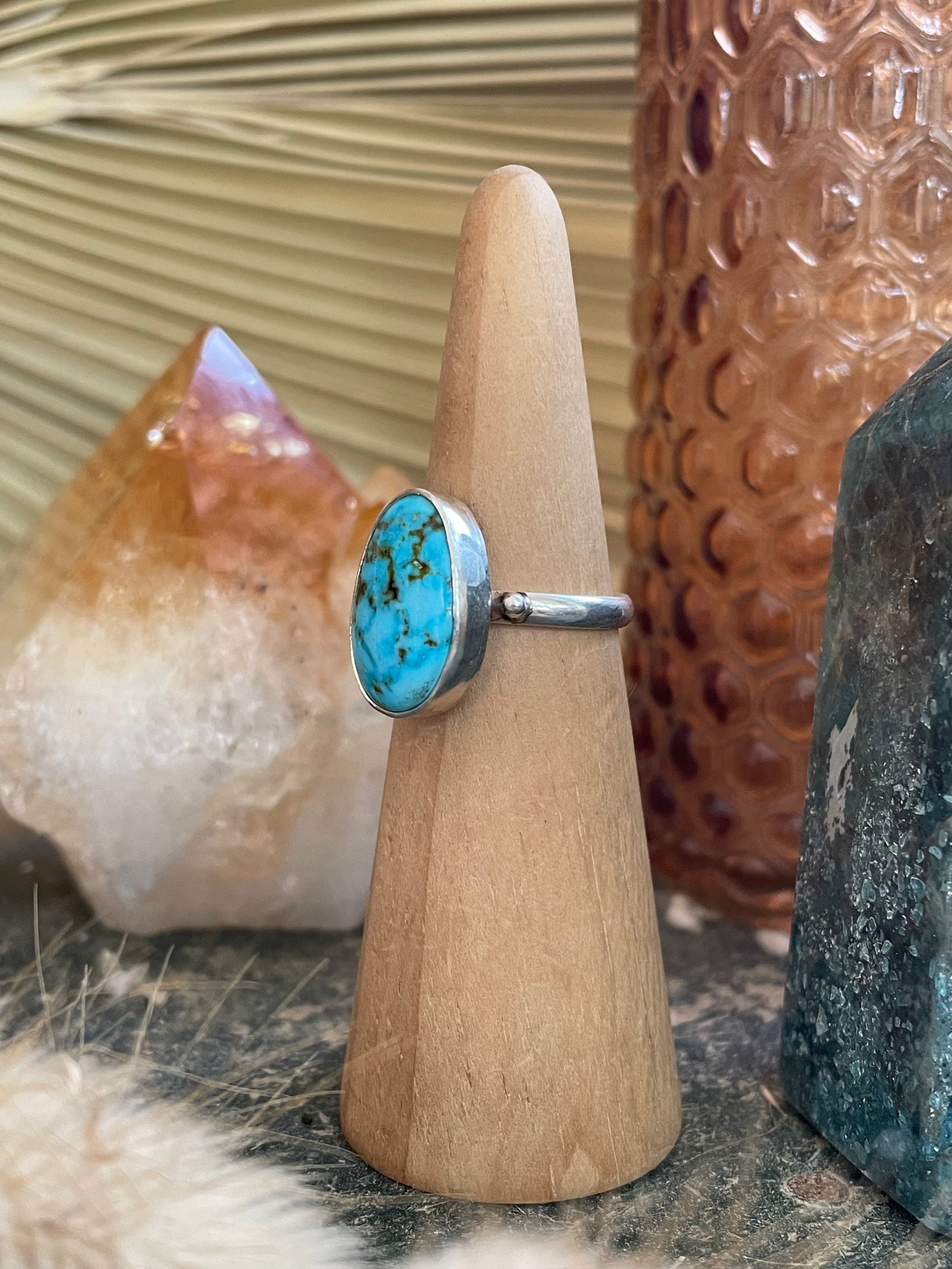 Kingman Turquoise Ring - Size 7 1/4