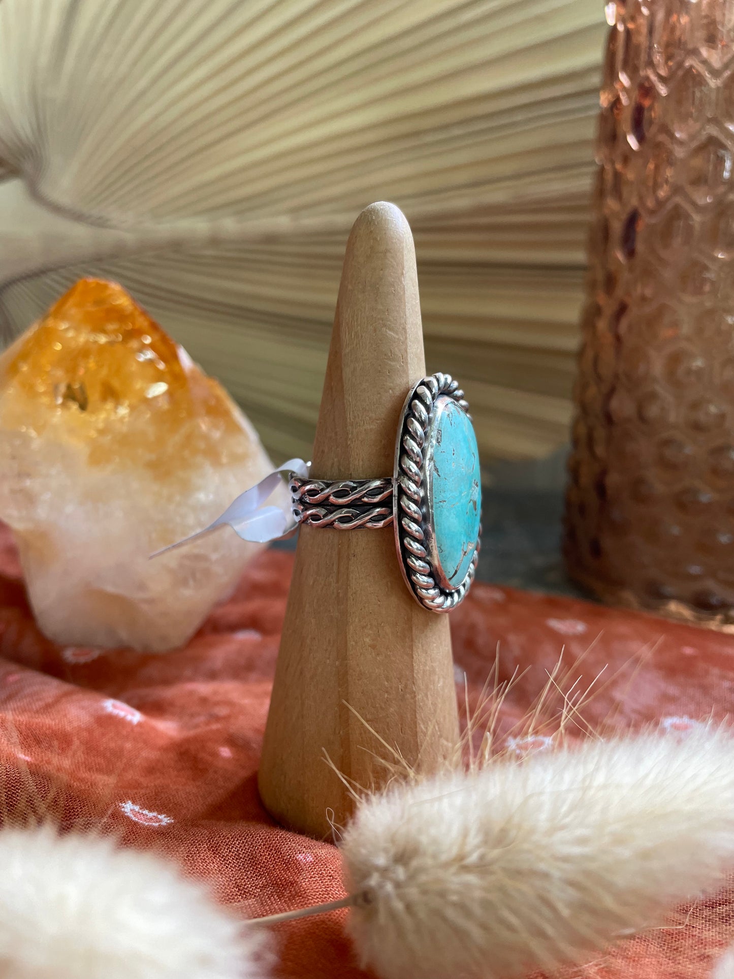Carico Lake Turquoise "Day Hike" Ring - Size 8