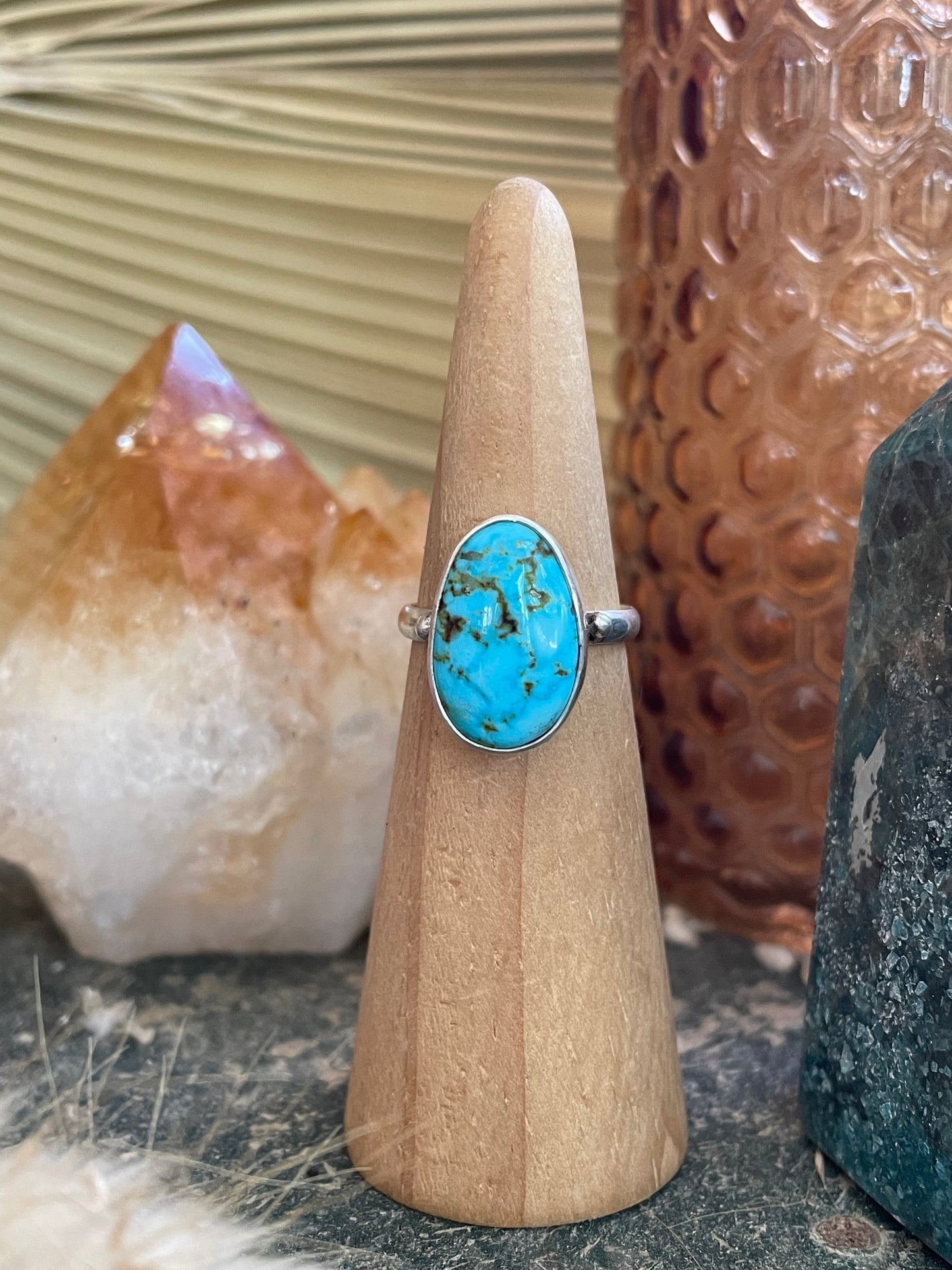 Kingman Turquoise Ring - Size 7 1/4