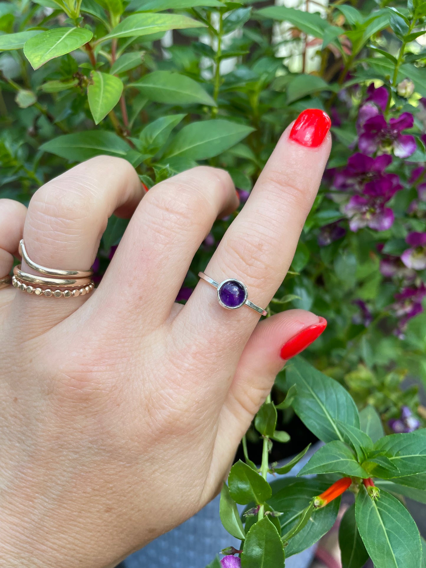 Amethyst Stacker Rings