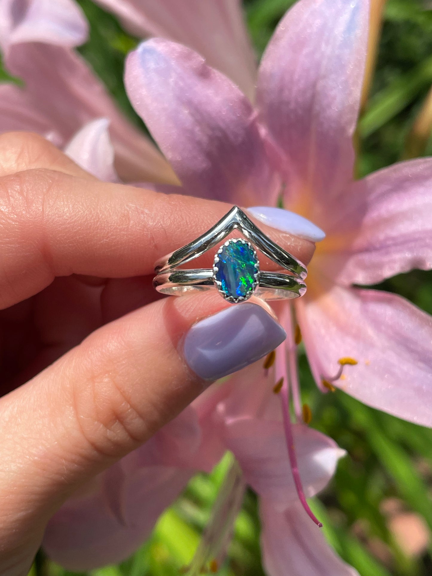 Opal Peak Ring - Size 7