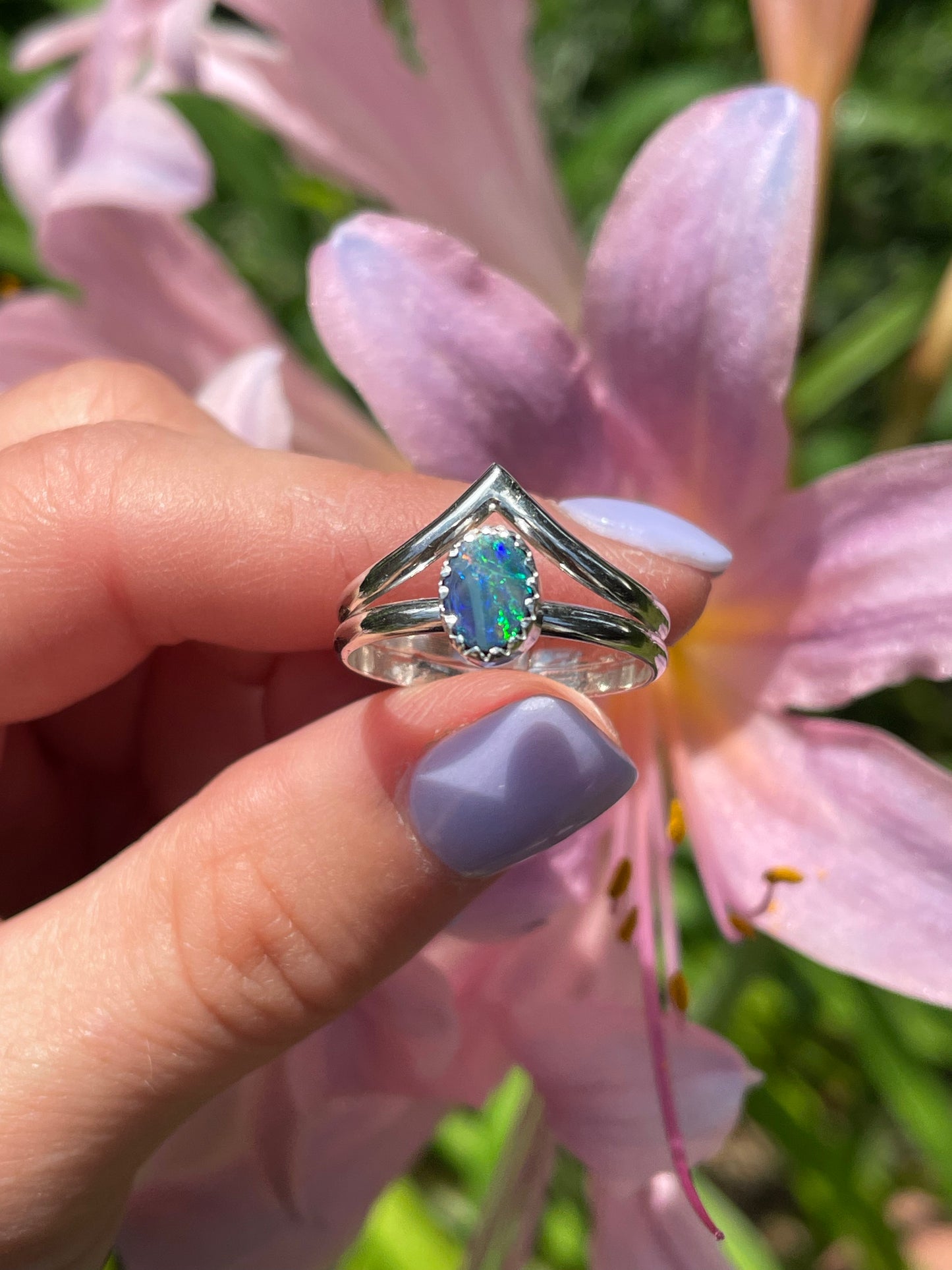 Opal Peak Ring - Size 5 3/4