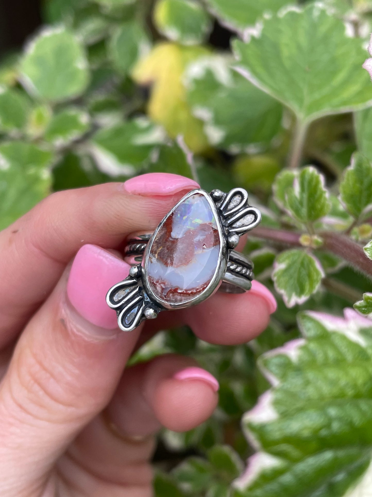 Mexican Fire Opal Rainier Ring - Size 7