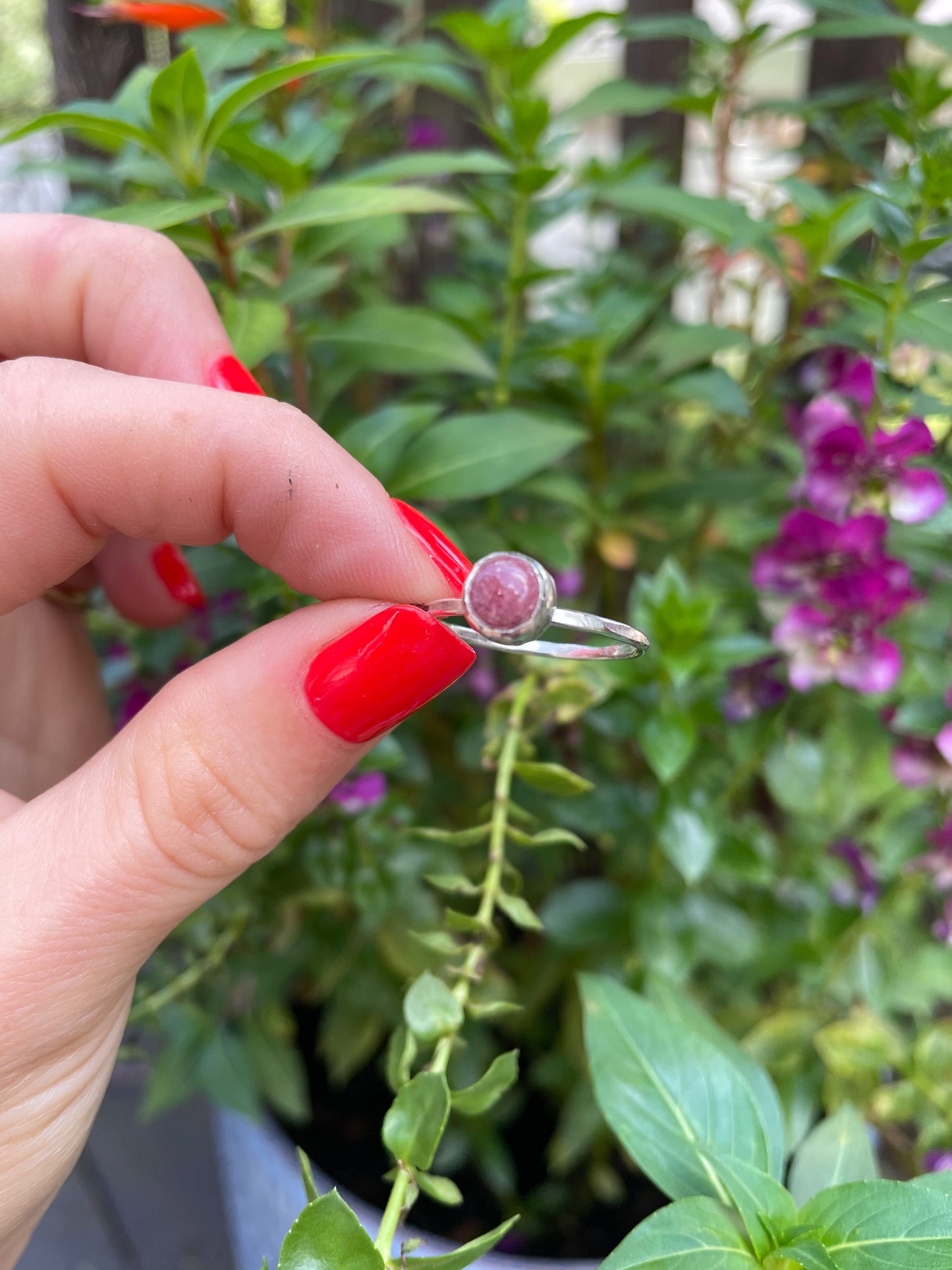Rhodonite Stacker Rings