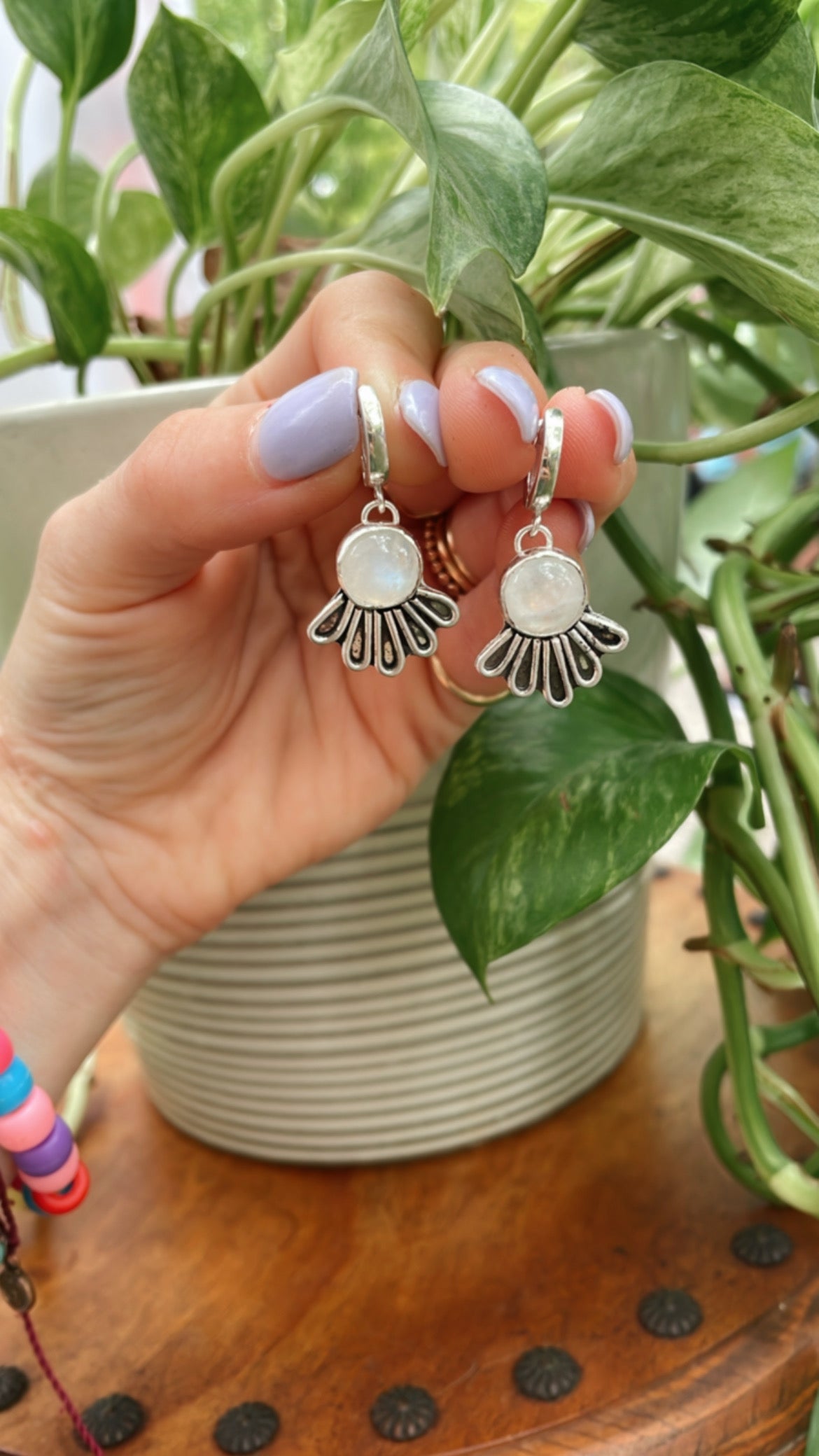 Moonstone Coneflower Dangles