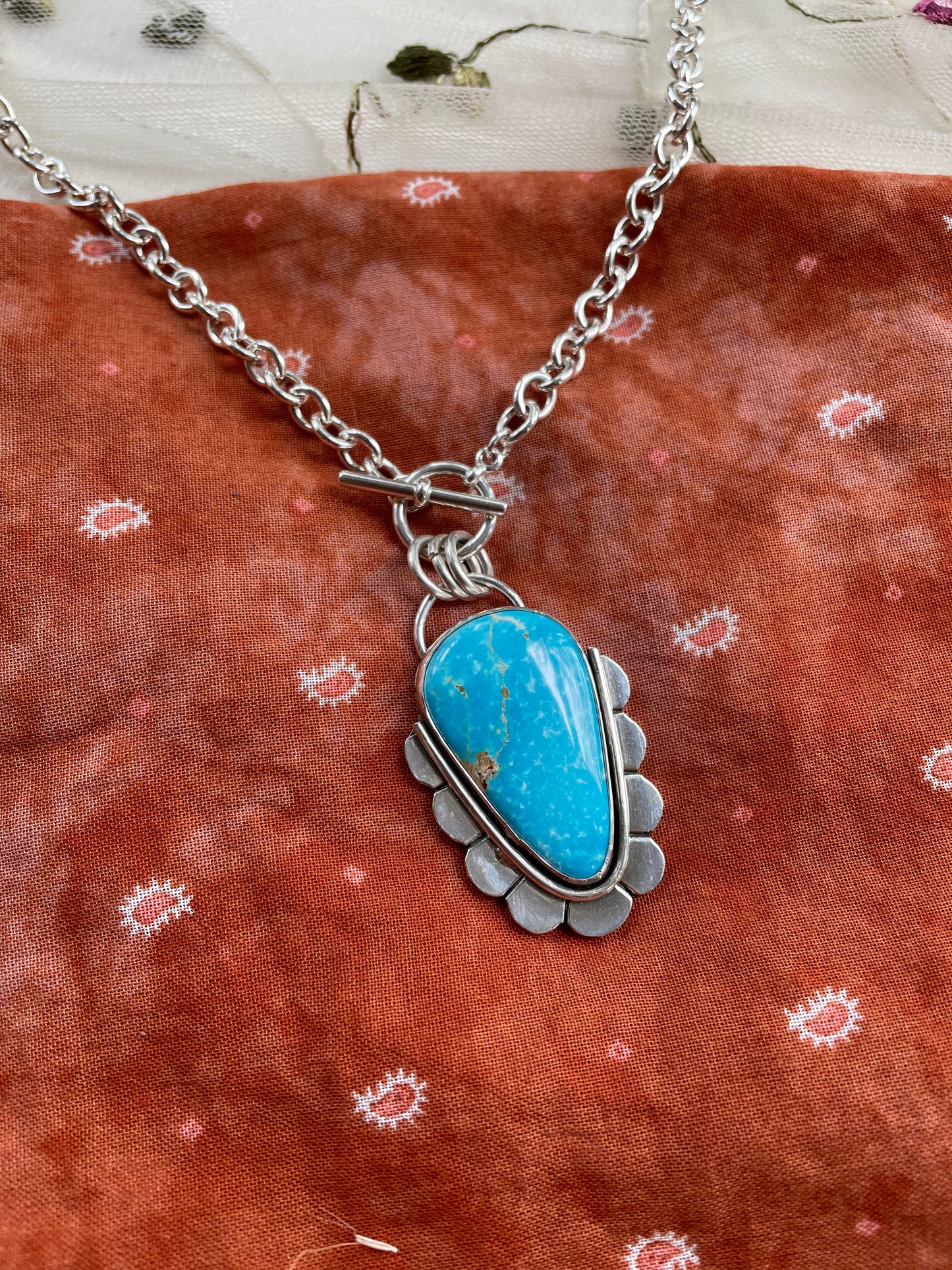 Sierra Bella Turquoise Donner Necklace - Chunky Chain + toggle