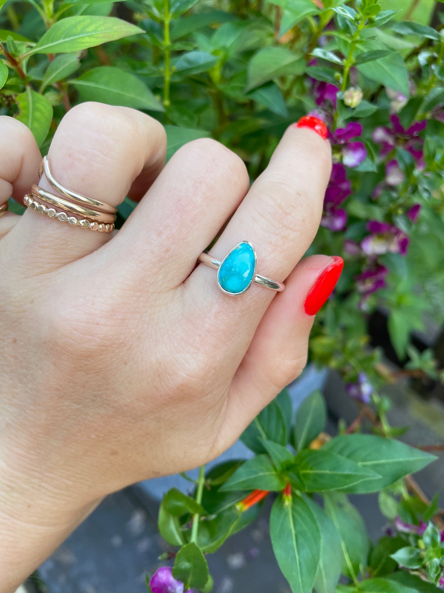 Emerald Valley Turquoise Ring - Size 8 1/4