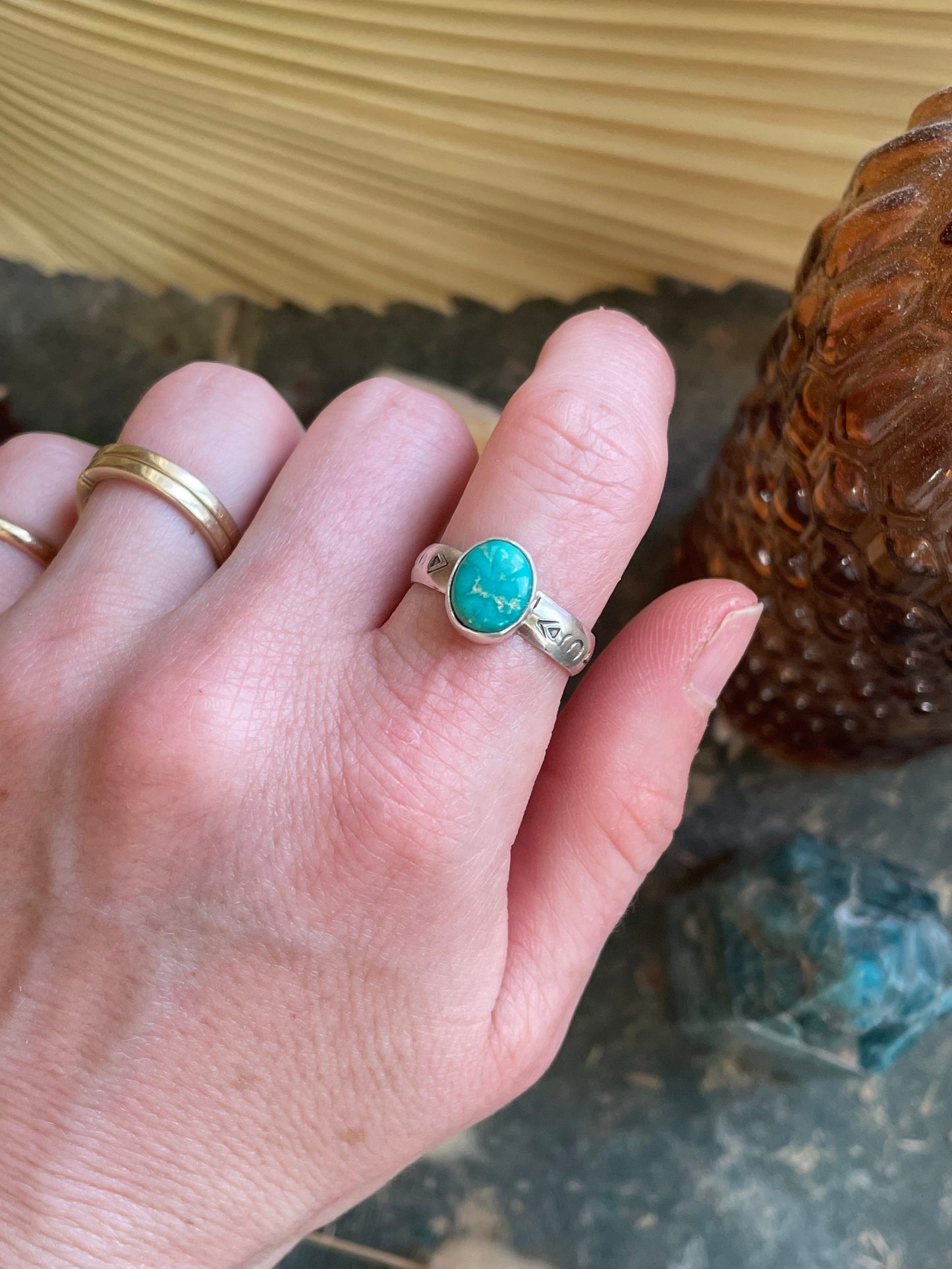 Verde Valley "Stay Wild" Turquoise Ring - Size 7 1/2