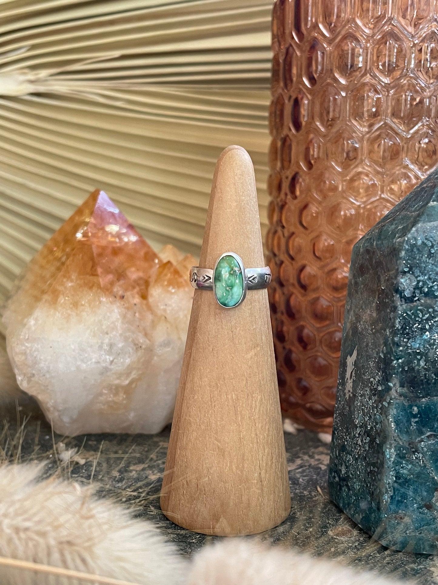 Verde Valley "Stay Wild" Turquoise Ring - Size 5