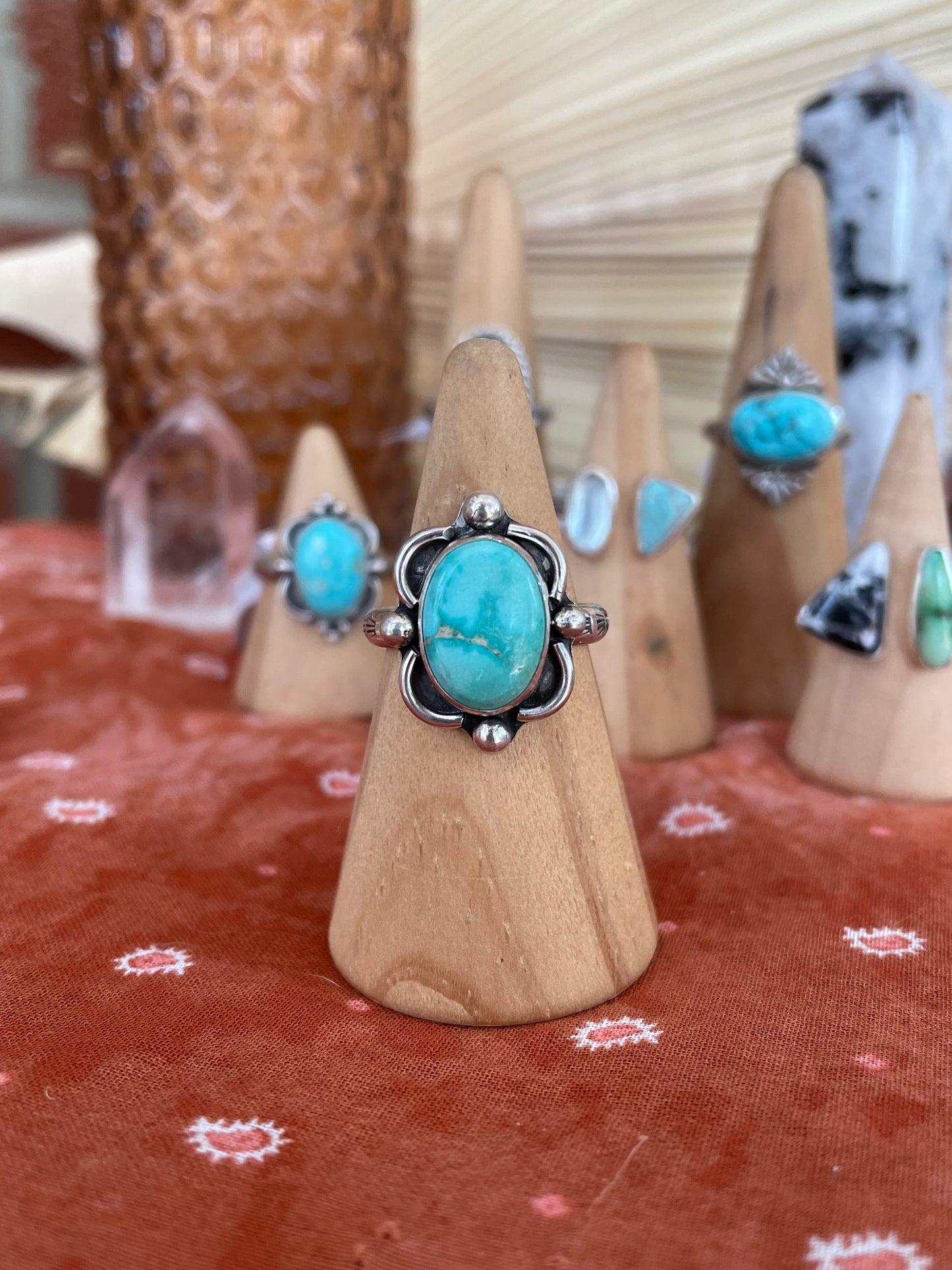 Lone Mountain Turquoise "Mather" Ring - Size 8 1/2