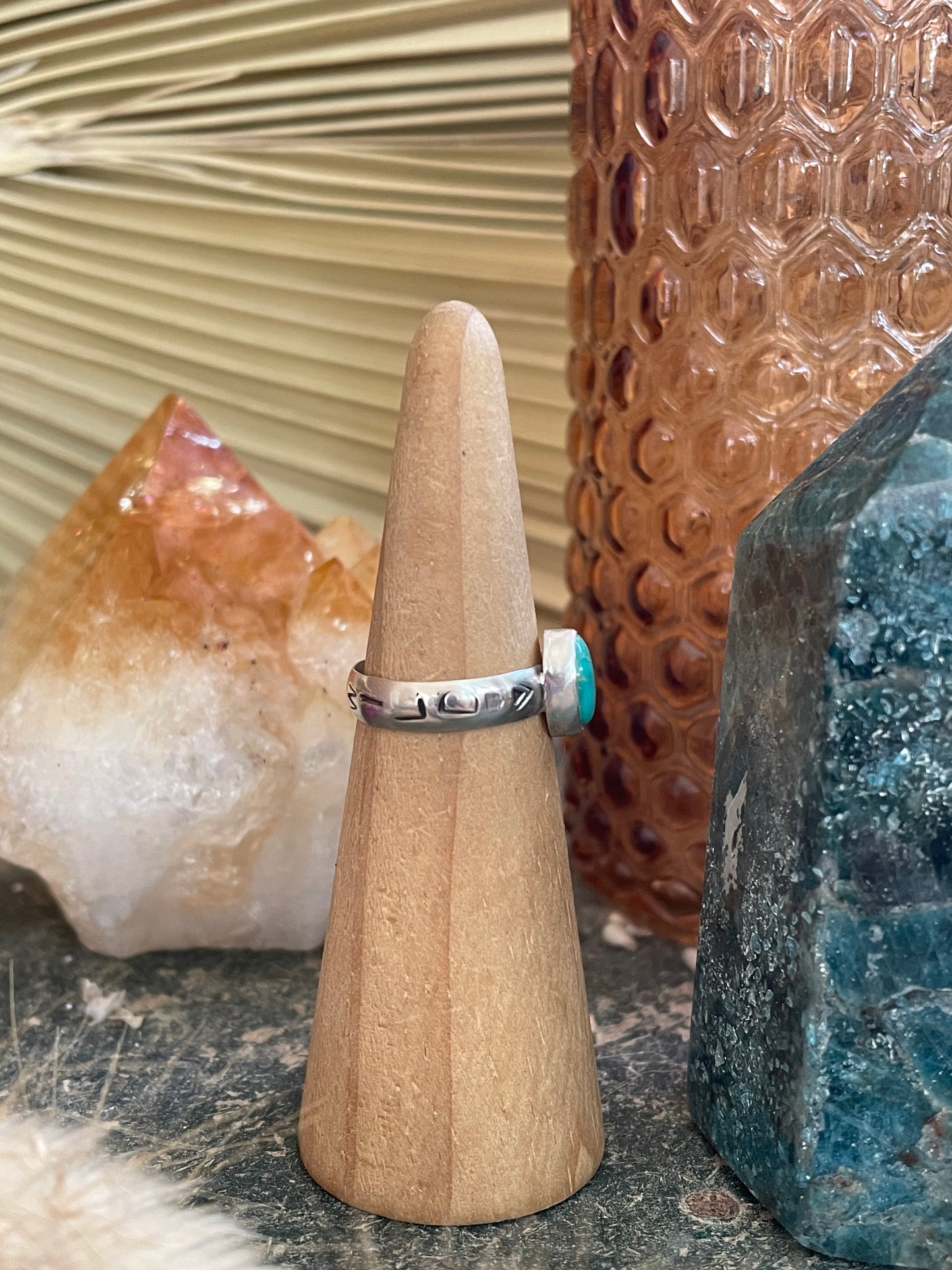 Verde Valley "Stay Wild" Turquoise Ring - Size 7 1/2