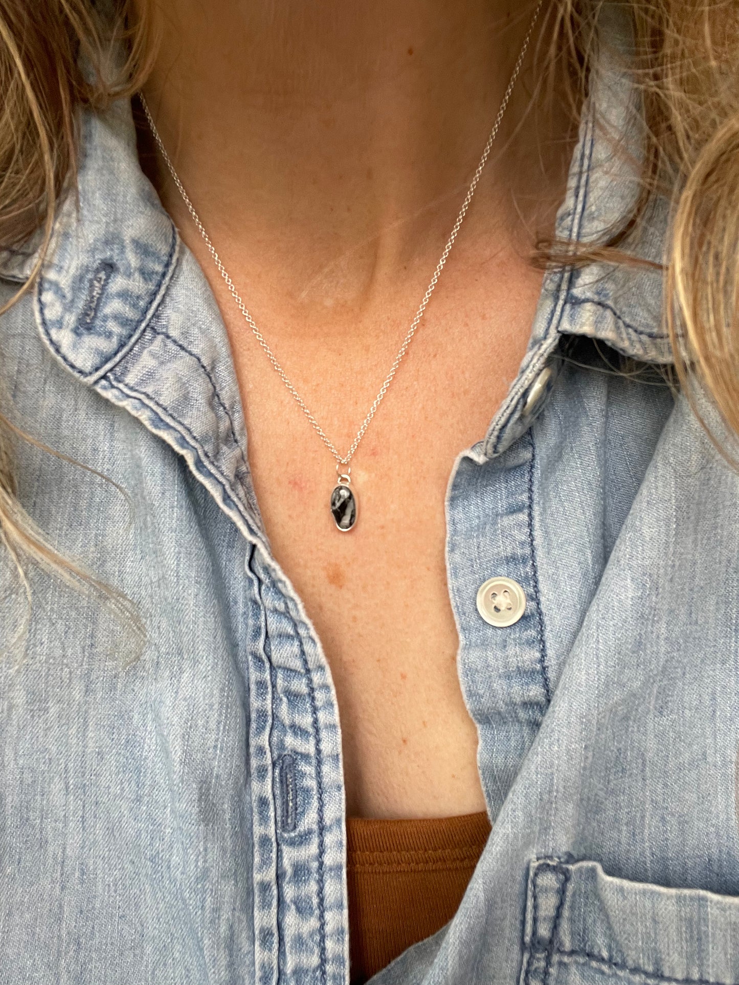 White Buffalo Turquoise "Mini" Necklace no. 3