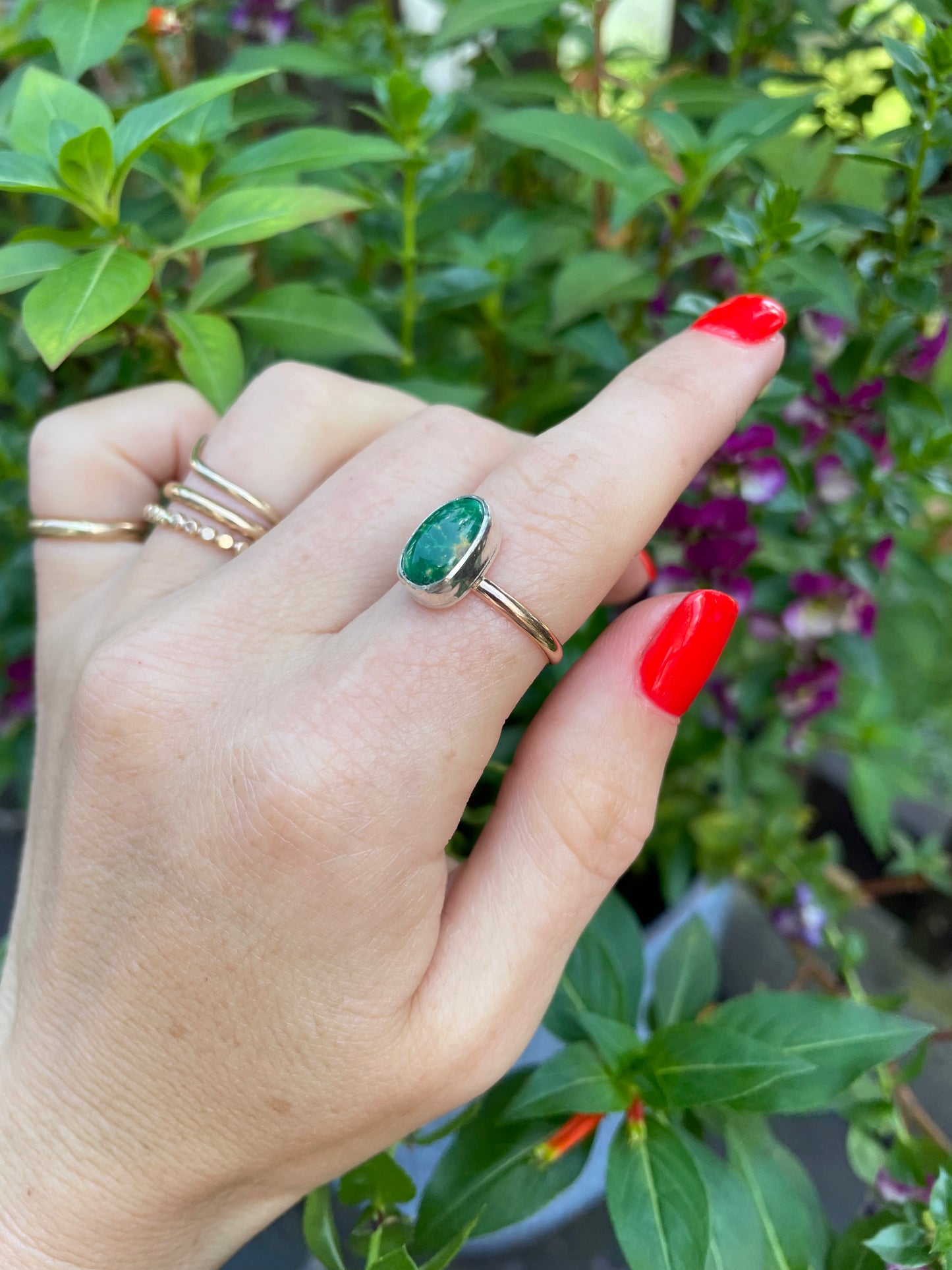 Sonoran Gold Turquoise Ring - Size 6 3/4