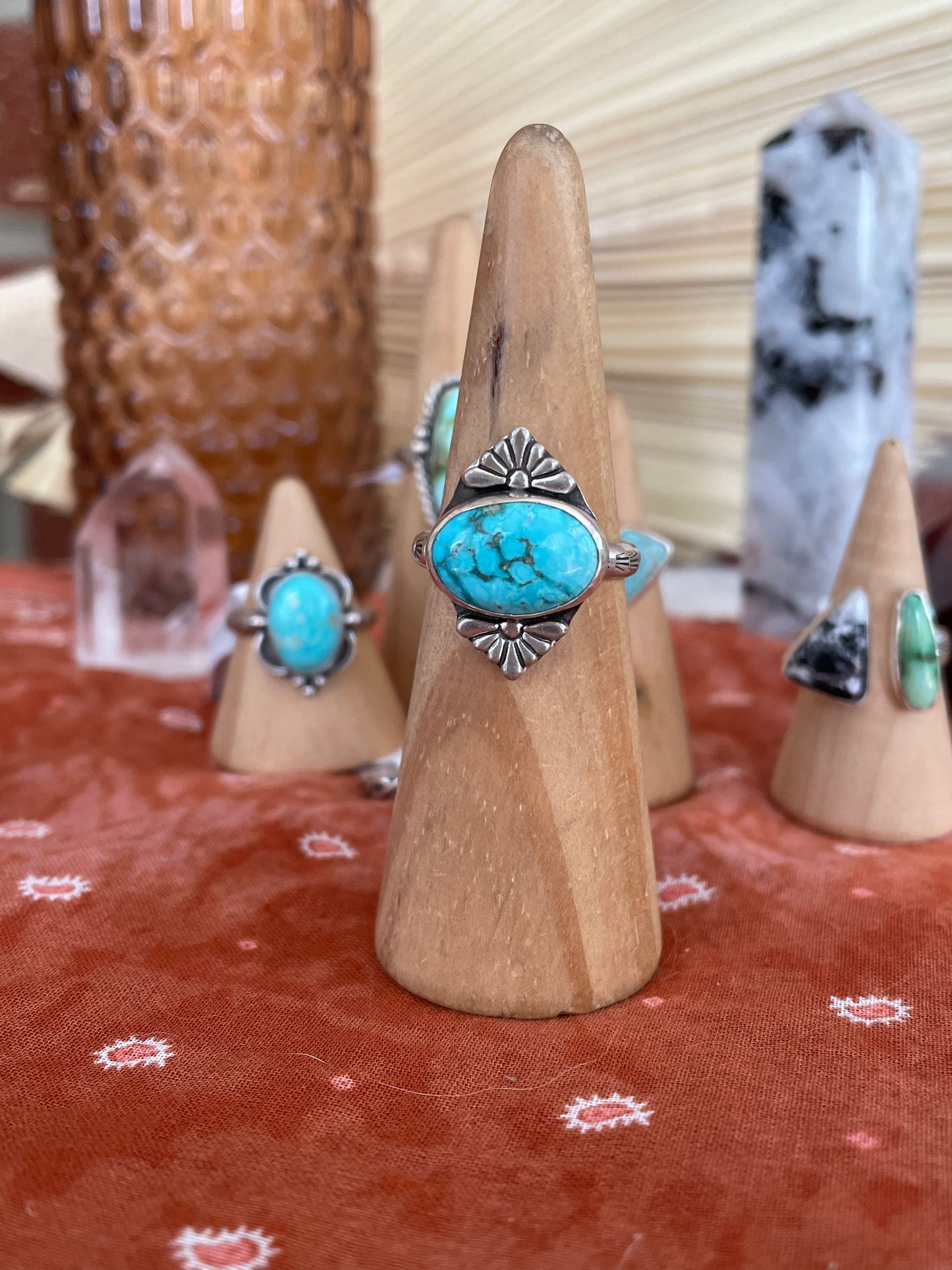 Lone Mountain Turquoise "Mather" Ring - Size 9 1/2