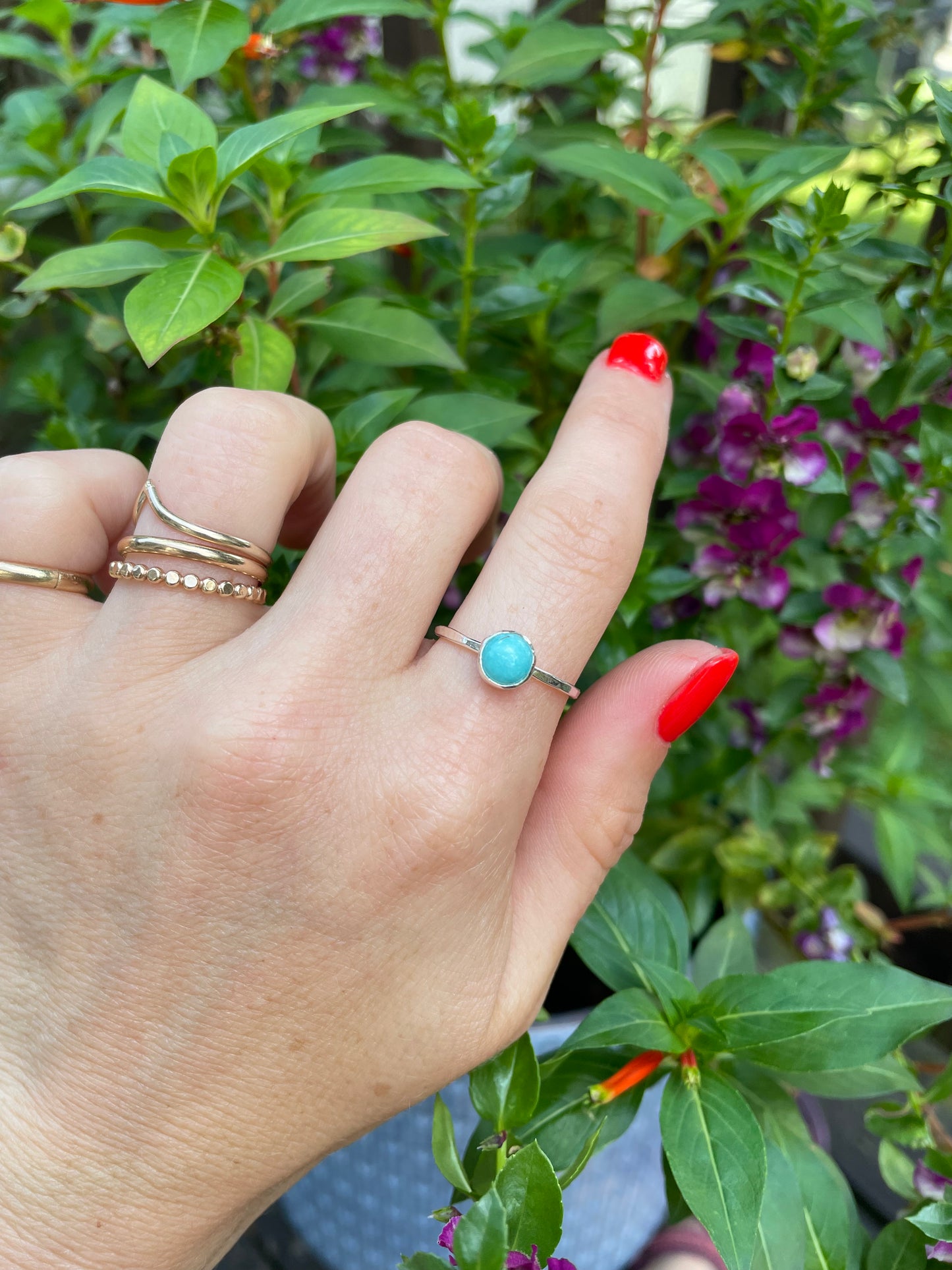 Amazonite Stacker Rings