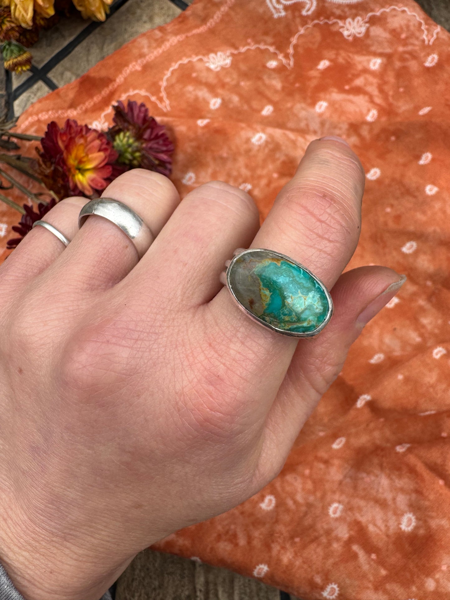 Royston Turquoise Horizon Ring - Size 9 1/2