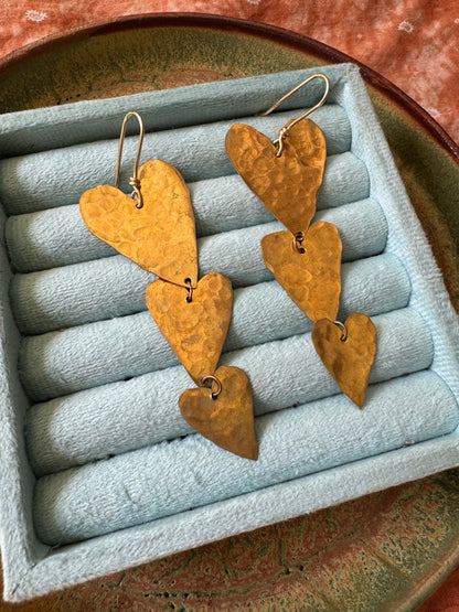Brass Hearts of gold