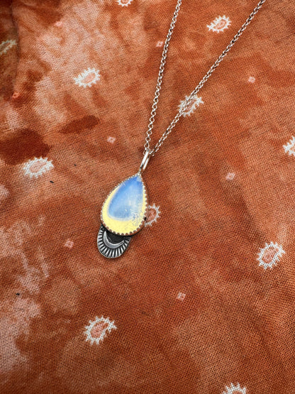 Opalite Dainty Drop Necklace