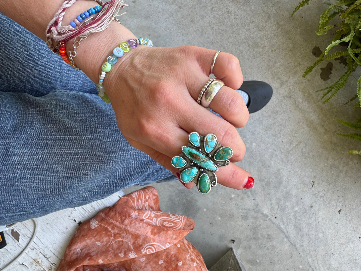 Butterfly "Dolly" Turquoise Ring - Size 5 1/2