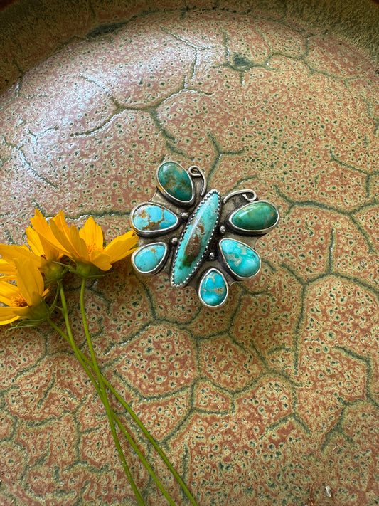 Butterfly "Dolly" Turquoise Ring - Size 5 1/2