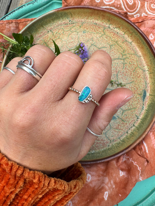 Opal Stacker Ring no.6 - Size 7 1/2