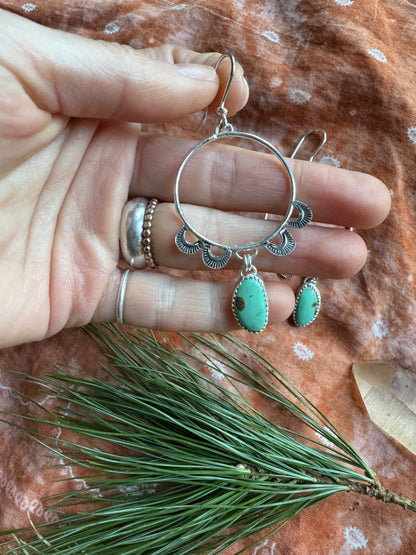 Turquoise "Monument" Hoops - no.1