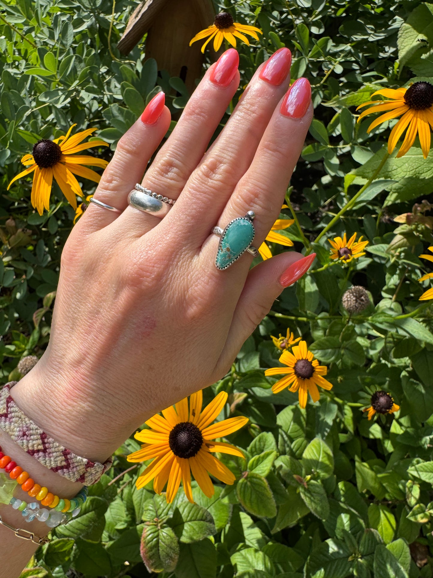 Carico Lake Turquoise Ring - Size 5 3/4