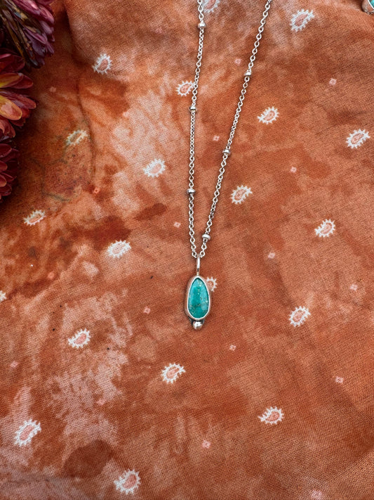 Turquoise Dainty Drop Necklace no.21