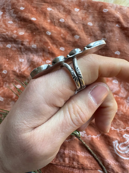 Golden Hills Turquoise Statement Ring - Size 7 1/2