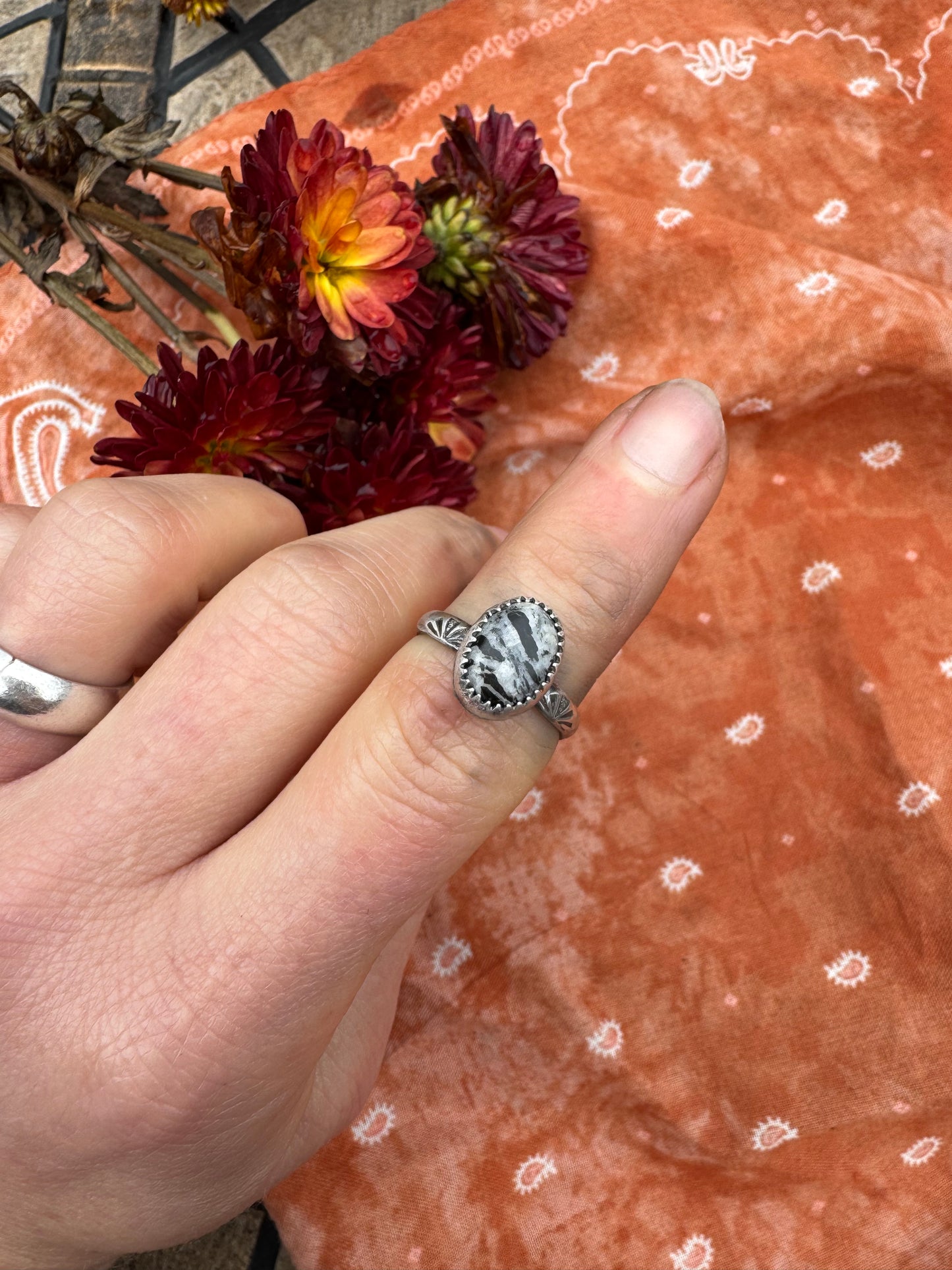 White Buffalo ring - size 5