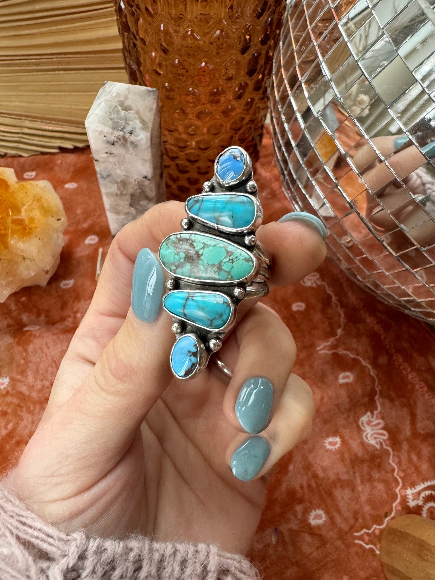 Statement Turquoise Ring - Size 7