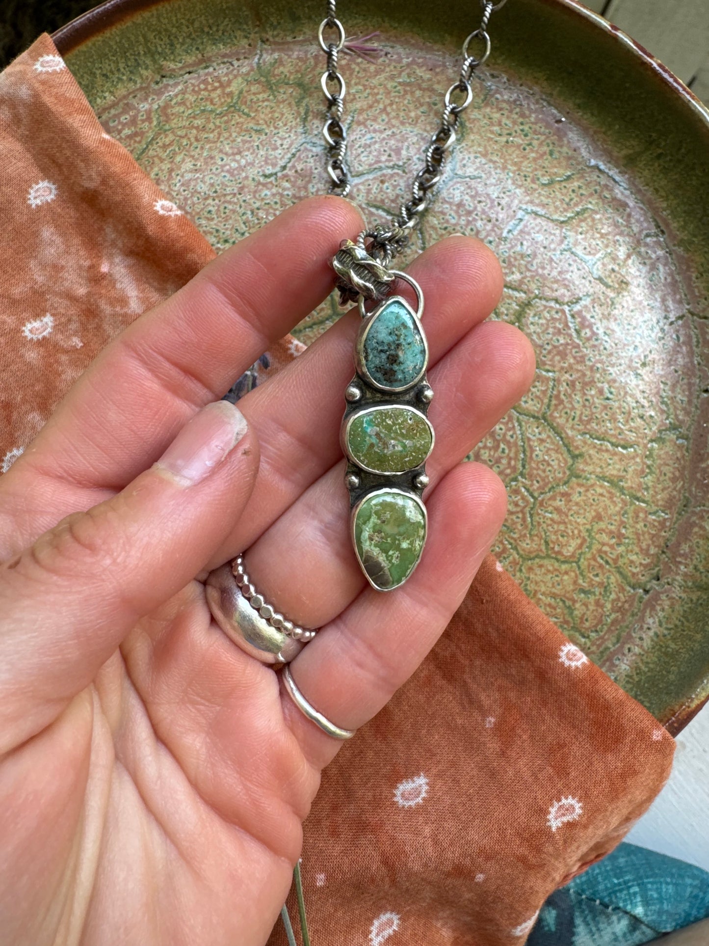 Carico Lake Turquoise Statement Pendant