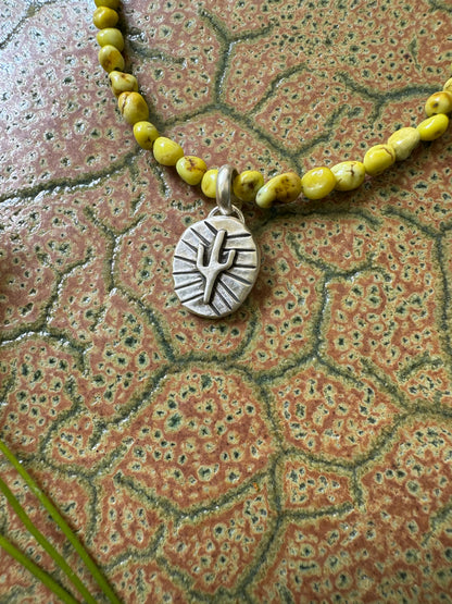 Saguaro Medallion on Palomino Turquoise