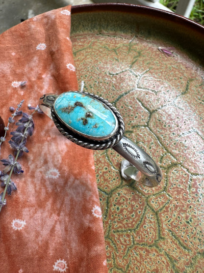 Lone Mountain Turquoise Statement Cuff - size M