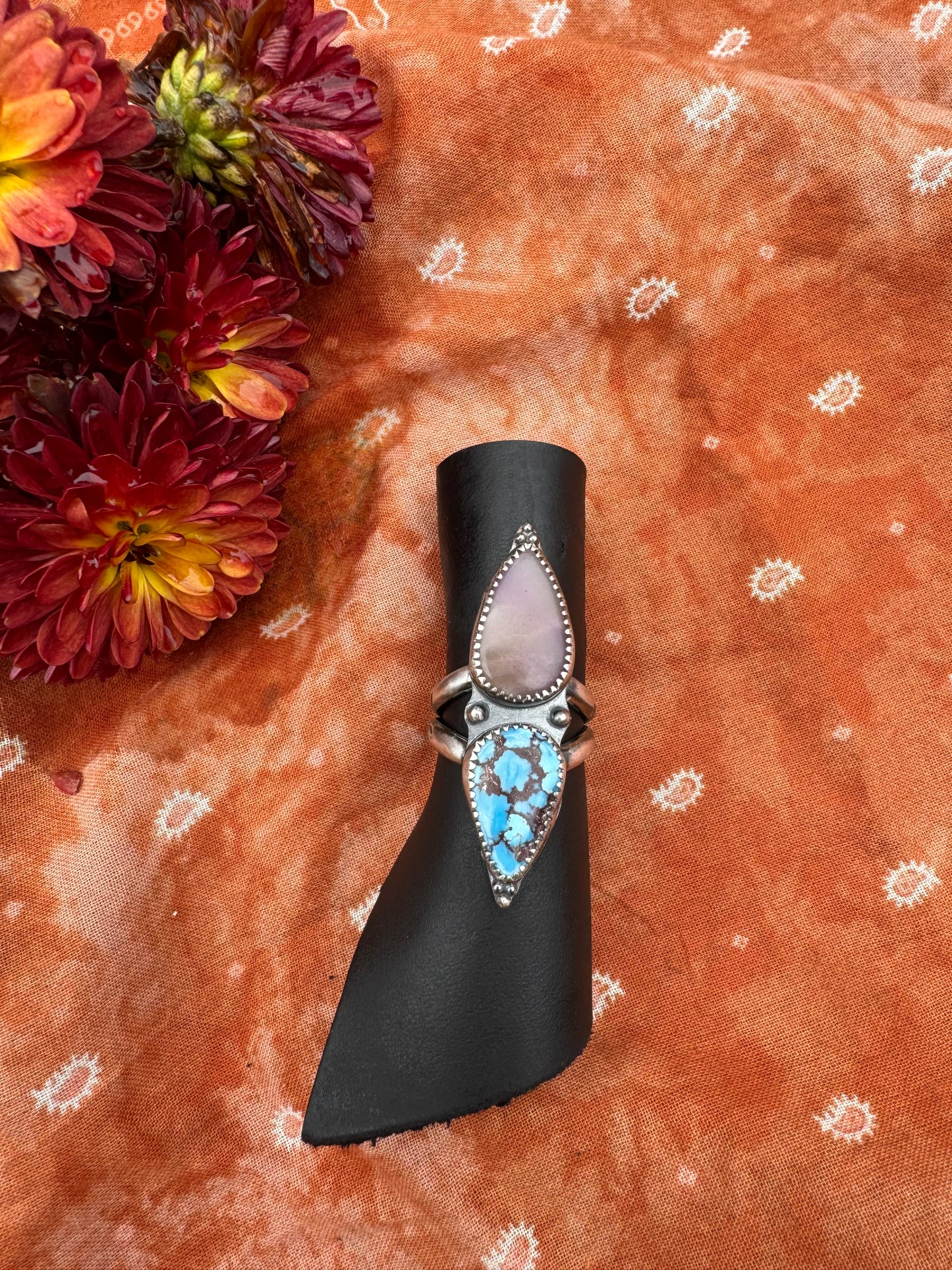 Golden Hills and Sugilite Statement ring - size 6