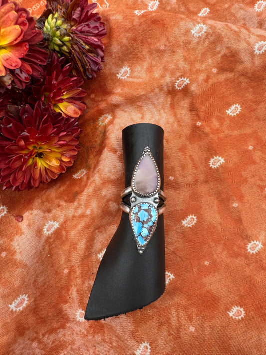 Golden Hills and Sugilite Statement ring - size 6