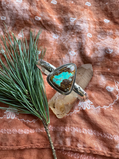 Royston Turquoise statement cuff - size Medium