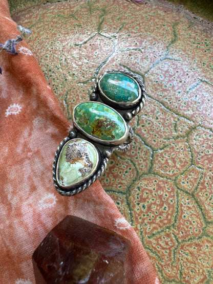 Carico Lake Turquoise Statement Ring - Size 8 1/2