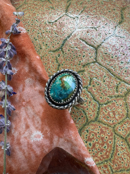 Sonoran Rose Turquoise Ring - Size 8.5
