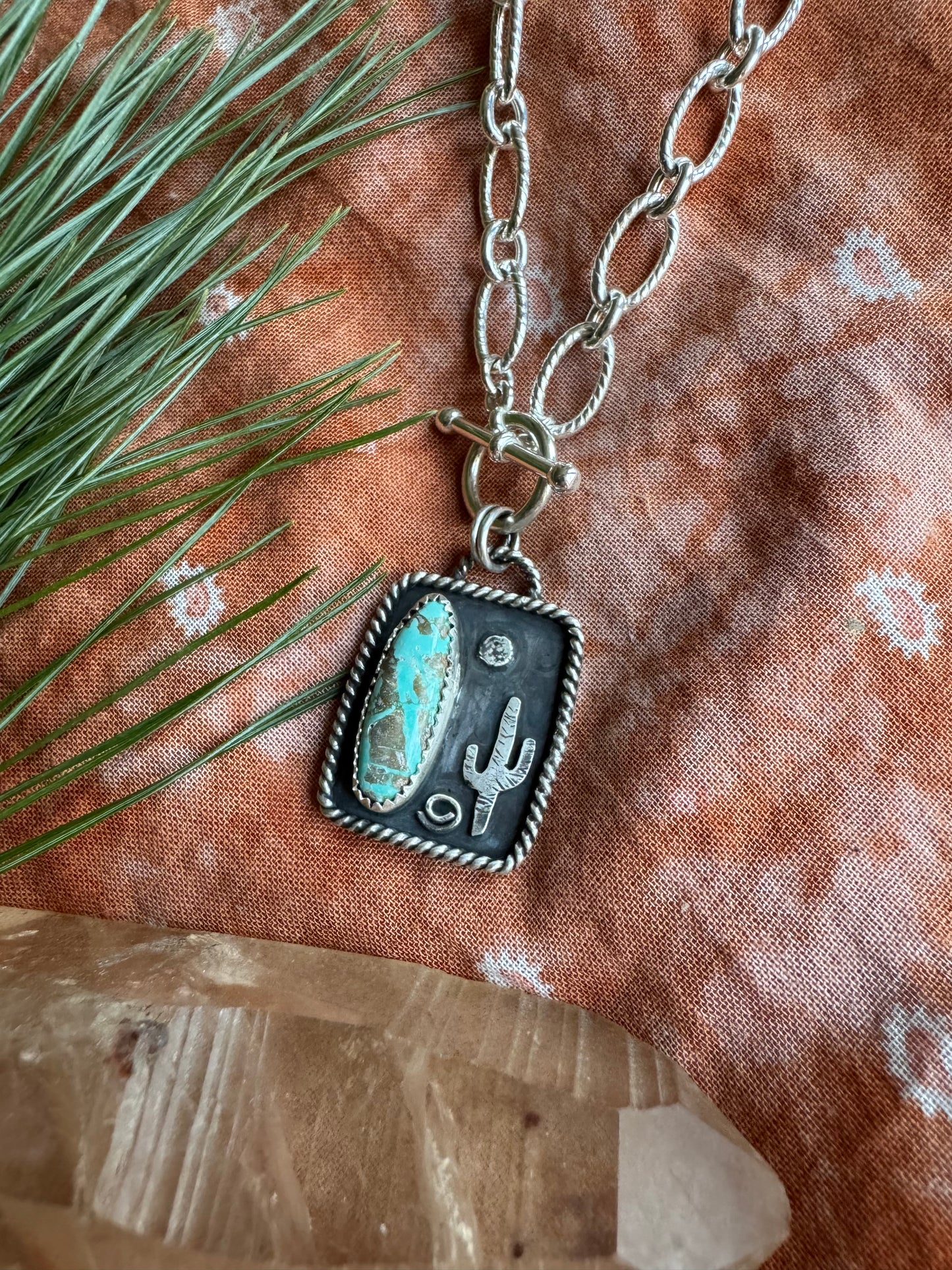 Cactus Scene Toggle Necklace no.2